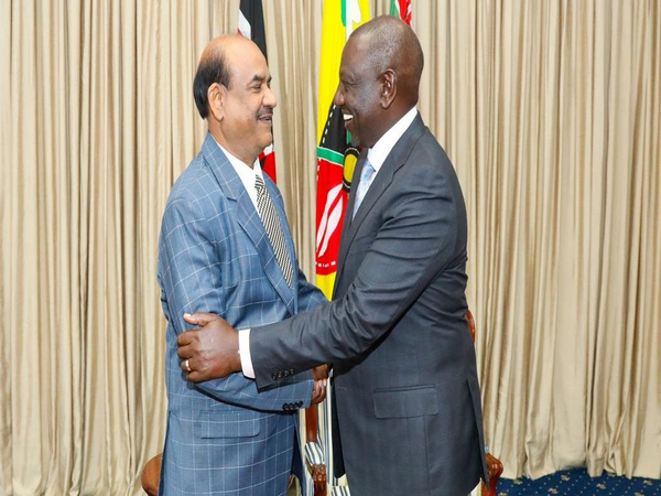  Lok Sabha Speaker Om Birla with Kenyan President William Samoei Ruto (Image Credit: Om Birla's Twitter)