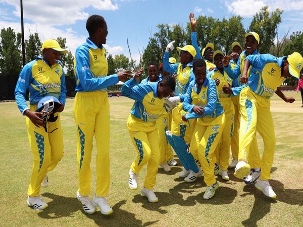 Rwanda players celebrating win over Zimbabwe (Photo: ICCC) 