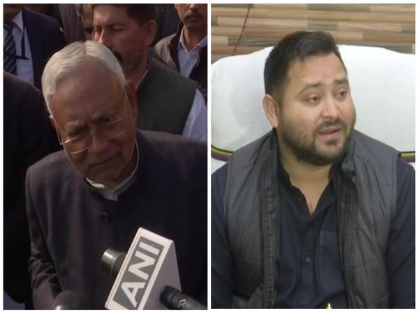 Bihar CM Nitish Kumar (left) and Deputy CM Tejashwi Yadav (right) (Photo/ANI)