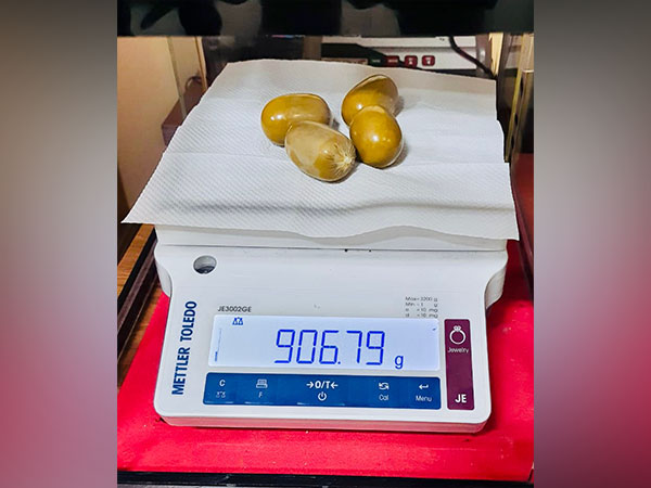 Gold in compound form seized by Customs at the Kochi aiport (Photo/ANI)