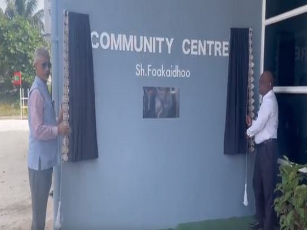 Jaishankar inaugurating India-funded Community Centre in Foakaidhoo, Maldives (Source: Twitter/@DrSJaishankar)