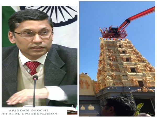 Ministry of External Affairs Spokesperson Arindam Bagchi and Shri Shiva Vishnu Temple in Australia (Source: hsvshivavishnutemple website)