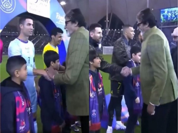 Amitabh Bachchan meeting Cristiano Ronaldo and Lionel Messi (Image source: Instagram)