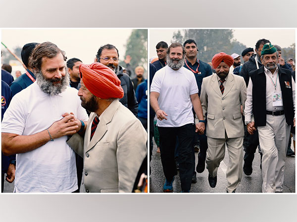Captain Bana Singh (retired) during Bharat Jodo Yatra (Photo Courtsey: Rahul Gandhi/Twitter)