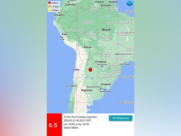 6.5 magnitude quake rocks Argentina. (Photo Credit - Twitter/NCS)