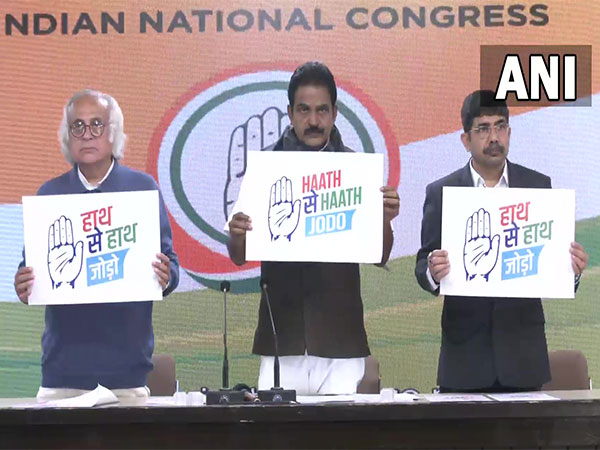Congress releases logo of 'Haath Se Haath Jodo Abhiyan' (Photo/ANI)