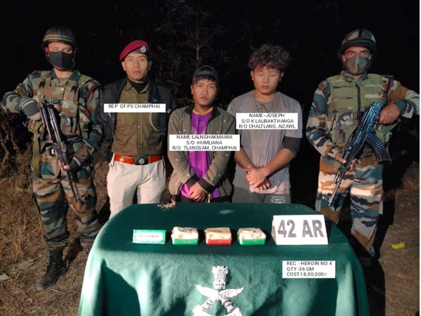 Arrested persons by Assam Rifles (Photo/ANI)