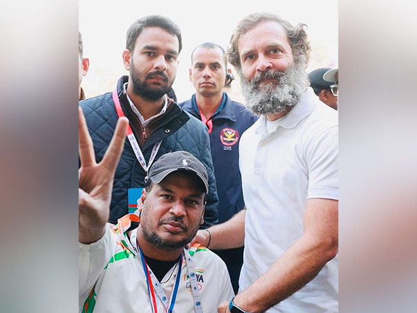 Rahul Gandhi meets NSUI President during Bharat Jodo Yatra(Photo/ANI)