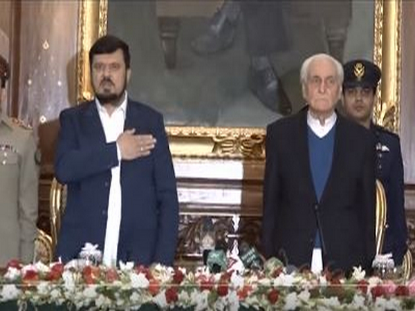 Former Pak bureaucrat Mohammad Azam Khan (ON LEFT) took oath as the caretaker chief minister of Khyber Pakhtunkhwa. (Photo Credit: KP govt twitter)