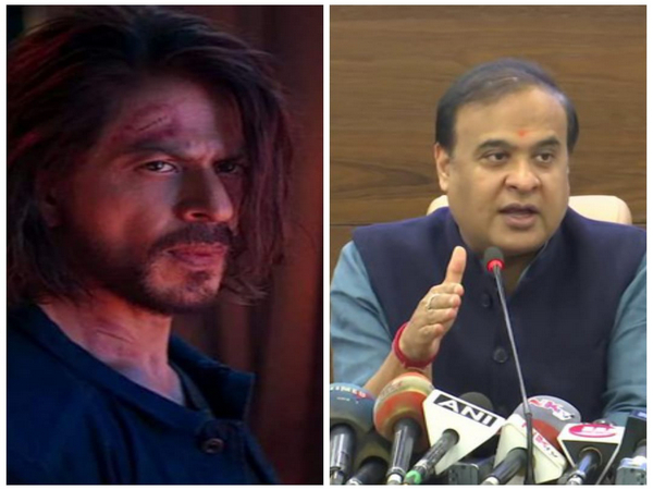 Shah Rukh Khan and Assam CM Himanta Biswa Sarma (Photo/ANI)