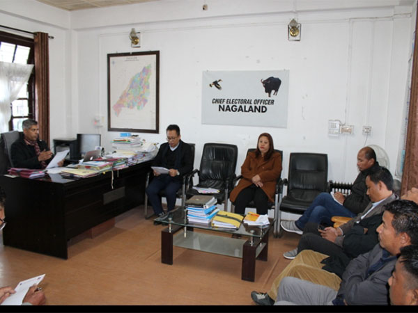 Nagaland CEO meeting with political parties. (Photo/ANI)
