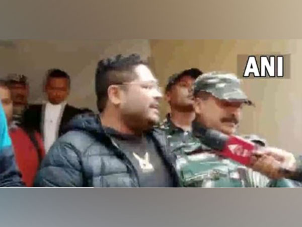 TMC Youth leader Kuntal Ghosh being taken away after being arrested by ED in with the teachers recruitment scam(Photo/ANI)