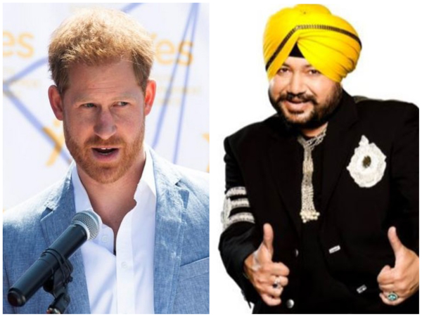Prince Harry, Daler Mehndi (Image Source: Twitter)