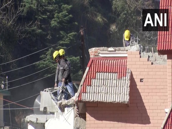 Demolition work in progress