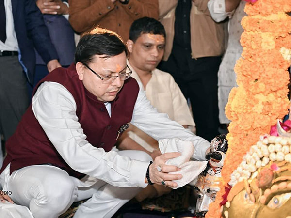 Uttarakhand Chief Minister Pushkar Singh Dhami at Neelkanth Temple (Photo/ANI)