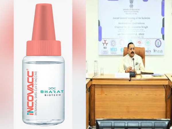 iNCOVACC, the intranasal heterologous booster dose, Union Minister Dr Jitendra Singh (Image Souce: ANI/PIB)