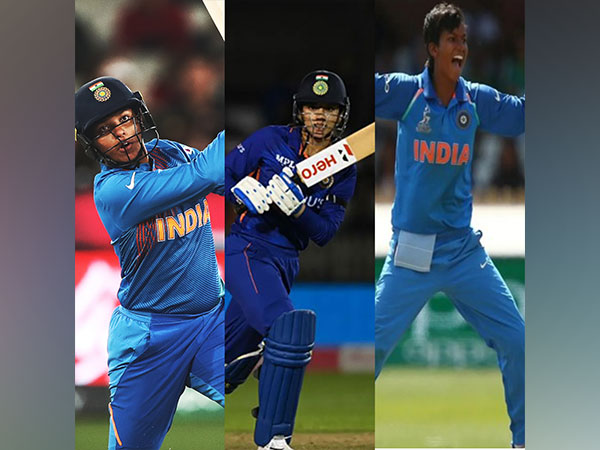 Richa Ghosh, Smriti Mandhana and Deepti Sharma (Photo: ICC/ BCCI)