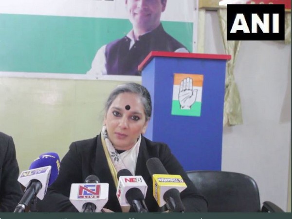 Mahima Singh addressing the media at Kohima (Photo/ANI)