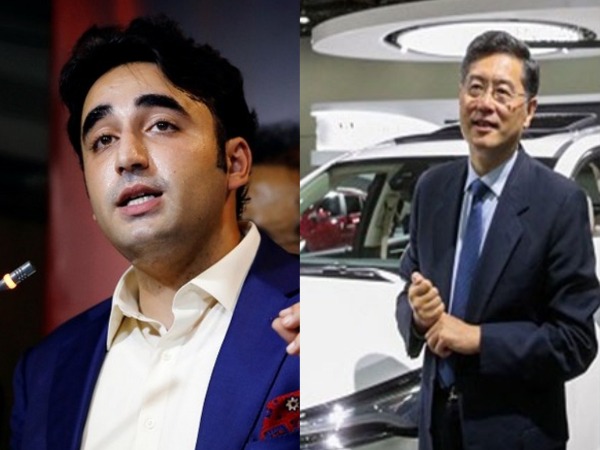 Pakistan Foreign Minister Bilawal Bhutto-Zardari and Chinese Foreign Minister Qin Gang.