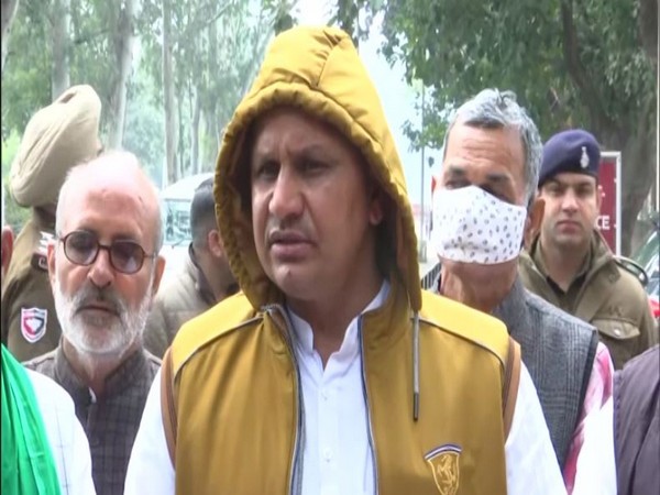 Khap representative Dhankad Yuddhveer while speaking to the press after meeting DGP (Photo/ANI)