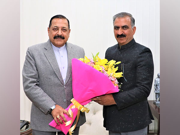 Union Minister Jitendra Singh and Himachal Pradesh Sukhvinder Singh Sukhu (Photo/ANI)