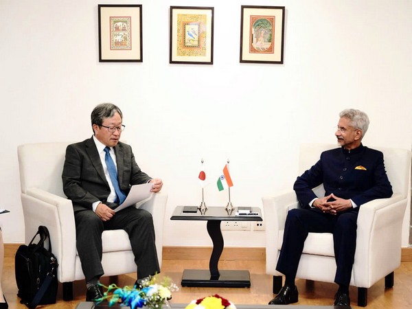 EAM Jaishankar meets Special Advisor to Japan PM, Masafumi Mori. (Image Credit:Twitter/ @DrSJaishankar)