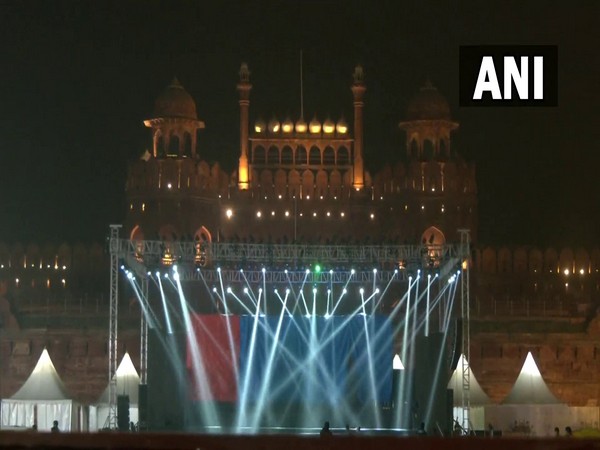 Visual of Red Fort on Republic Day eve (Photo:ANI)