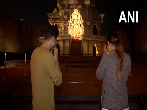 Grand idol of Goddess Saraswati unveiled in Tala Prattoy in Kolkata, West Bengal (Photo/ANI)