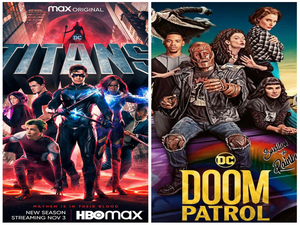 Posters of Titans and Doom Patrol. (Image Source/Twitter)