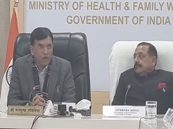 Union Health Minister Dr Mansukh Mandaviya and Union Science and Technology Minister Jitendra Singh. (Photo/ANI)