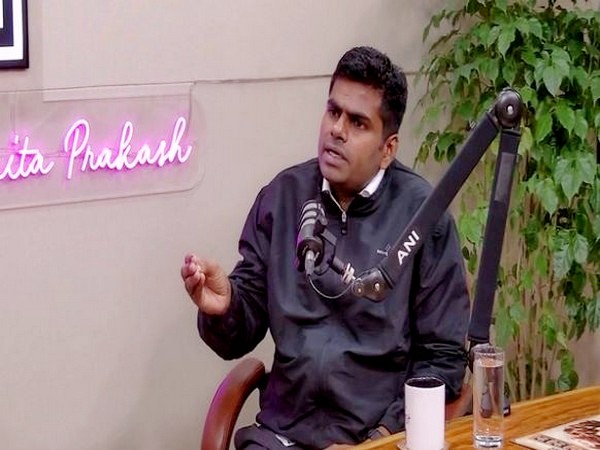 BJP Tamil Nadu chief K Annamalai at ANI Podcast (Photo/ANI)