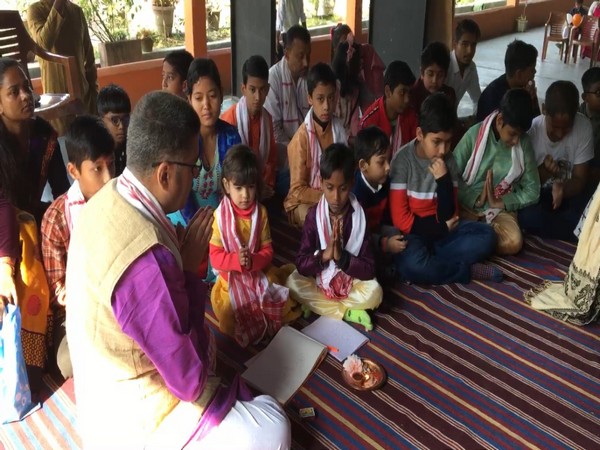 Saraswati Pooja held at Vivekananda Kendriya Vidyalaya in Dibrugarh (Photo/ANI)