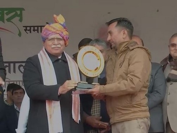 Haryana Chief Minister Manohar Lal Khattar at the event (Photo/ANI)