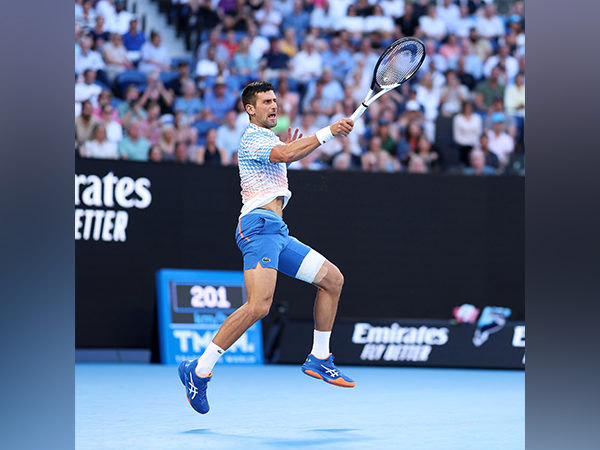 Novak Djokovic in action at the semifinal against Tommy Paul on Friday. (Photo: Australian Open/ Twitter)