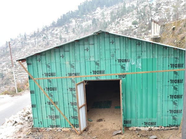 Cow shed prepared for subsidence affected cattles (Photo/ANI)