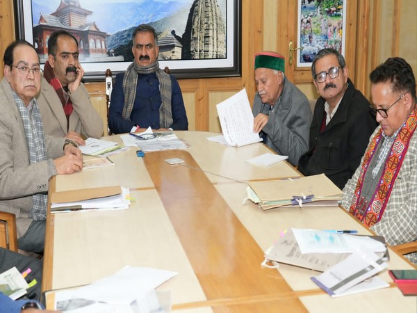 Himachal Pradesh CHief Minister Sukhvinder SIngh Sukhu diuring the meeting (Photo/ANI)