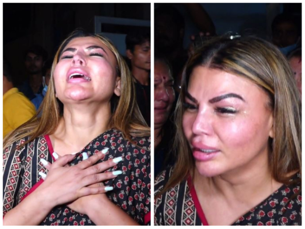Rakhi Sawant crying after mother's death (Image Source: ANI)