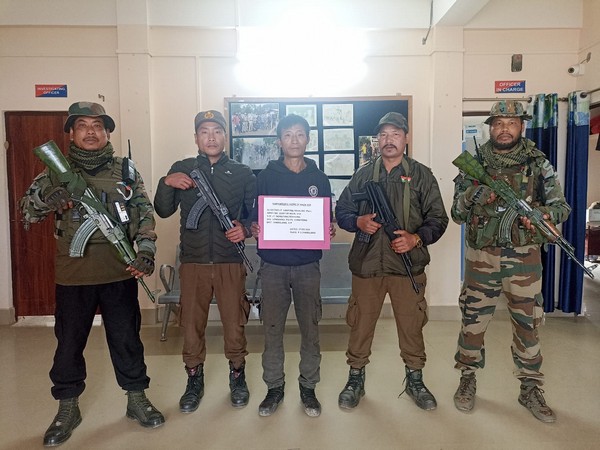 Assam Rifles apprehends NSCN-K (YA) cadre from Arunachal Pradesh (Photo/ANI)