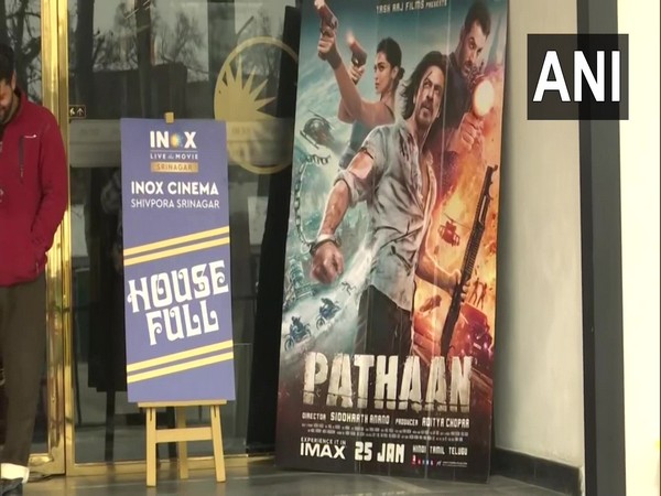 House Full movie theatre screening 'Pathaan' in Kashmir (Photo/ANI)