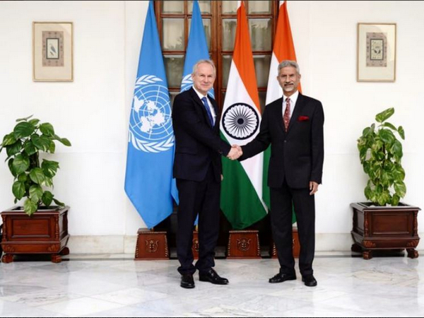 External Affairs Minister S Jaishankar and UNGA President Csaba Korosi. 
