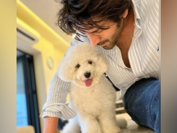 Kartik Aaryan with his dog (Image source: Instagram)