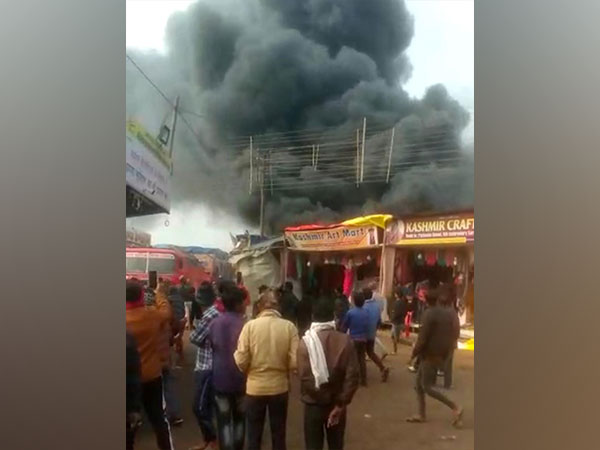 Fire broke out at Gwalior Trade Fair (Photo/ANI)