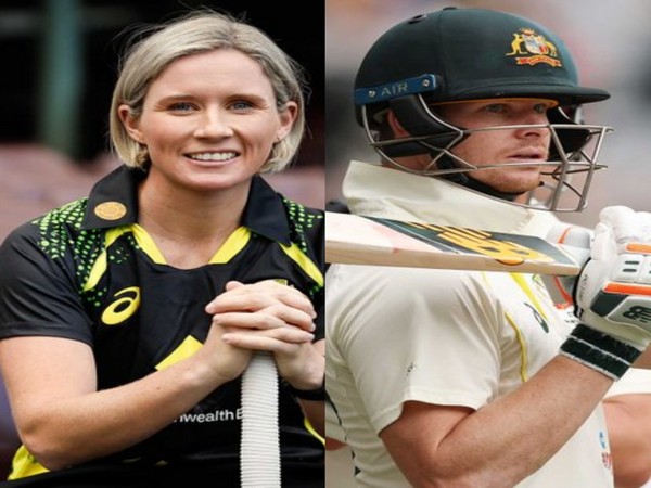 Beth Mooney and Steve Smith (Photo: Cricket Australia/ Twitter) 