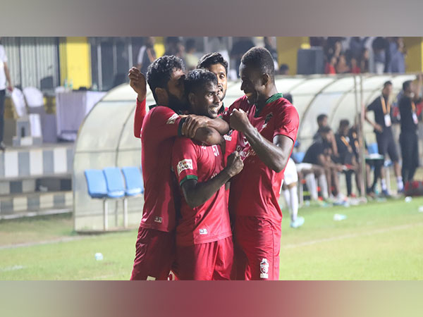 Churchill Brothers celebrating  goal (photo: I-League website) 