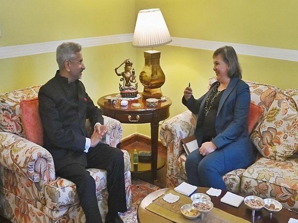 EAM S Jaishankar meets US Under Secretary of State for Political Affairs, Victoria Nuland. (Photo Credit - Twitter/S Jaishankar) 