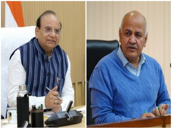 Delhi L-G VK Saxena (left) and Deputy CM Manish Sisodia (right) (Photo/ANI)