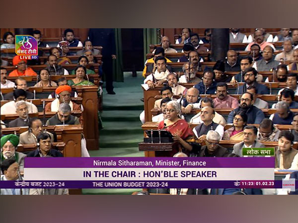 Union Finance Minister Nirmala Sitharaman delivering Budget speech (Photo/ANI)