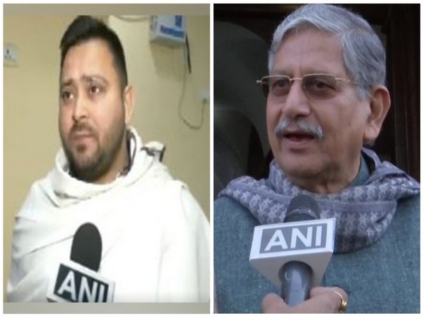 RJD leader Tejashwi Yadav (left) and Rajiv Ranjan (right) (Photo/ANI)