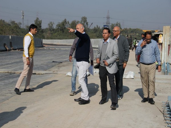 Deputy CM Manish Sisodia with officials during inspection (Photo/ANI)