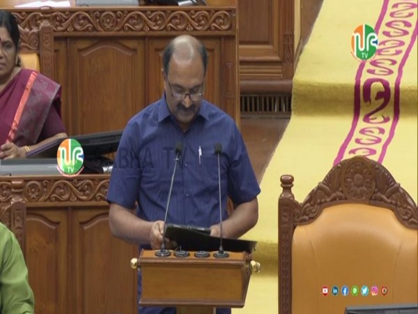 Kerala Finance Minister K N Balagopal delivering the Budget in the state legislative assembly (Photo/Sansad TV)